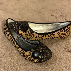 Leopard print flats
